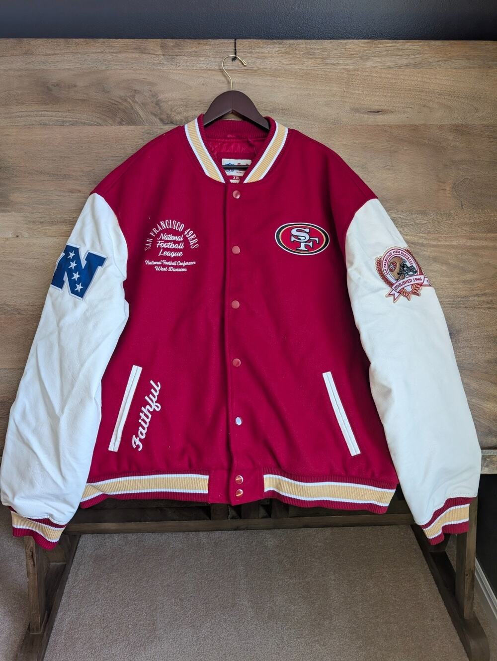 San Francisco 49ers Jacket Mens 2XL Red Ultra Game NFL Football Long Sleeve NWOT